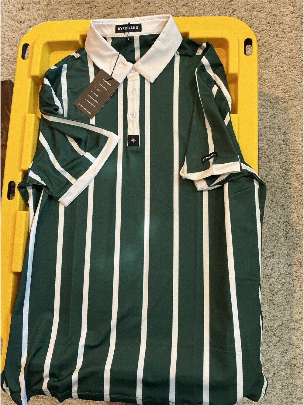 Byrdgang Sz L Golf shirt. nwt